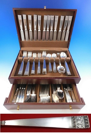 Donatello by Stancampiano Italy Sterling Silver Flatware Set Service Dinner